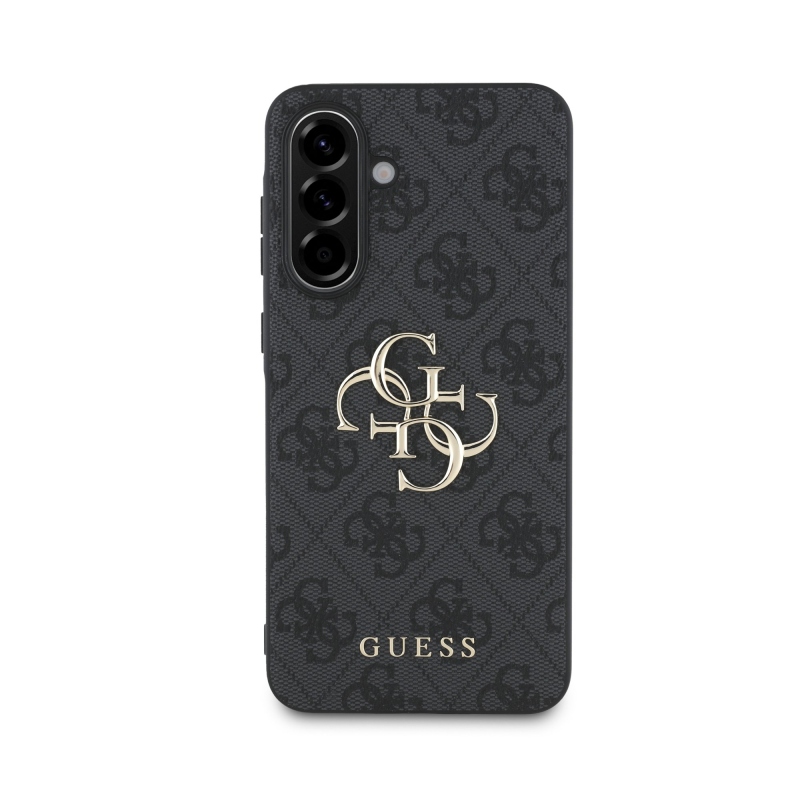 Guess PU 4G Metal Logo Zadný Kryt pre Samsung Galaxy A36 Grey
