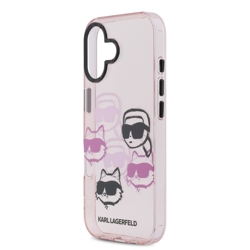Karl Lagerfeld IML Multi K&CH Heads Zadný Kryt pre iPhone 17 Pink