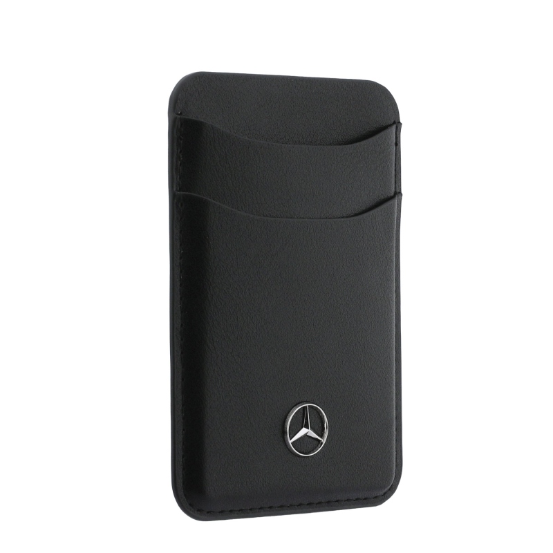 Mercedes PU kožené puzdro na karty MagSafe Wallet Black
