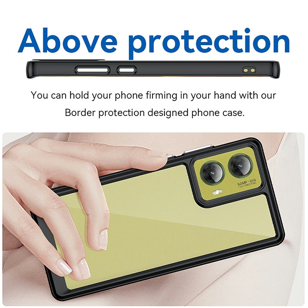Gélový obal s pevným chrbtom na Motorola Moto G85 5G - čierny
