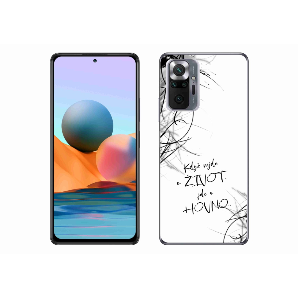 Gélový kryt mmCase na Xiaomi Redmi Note 10 Pro - vtipný text 16 biele pozadie