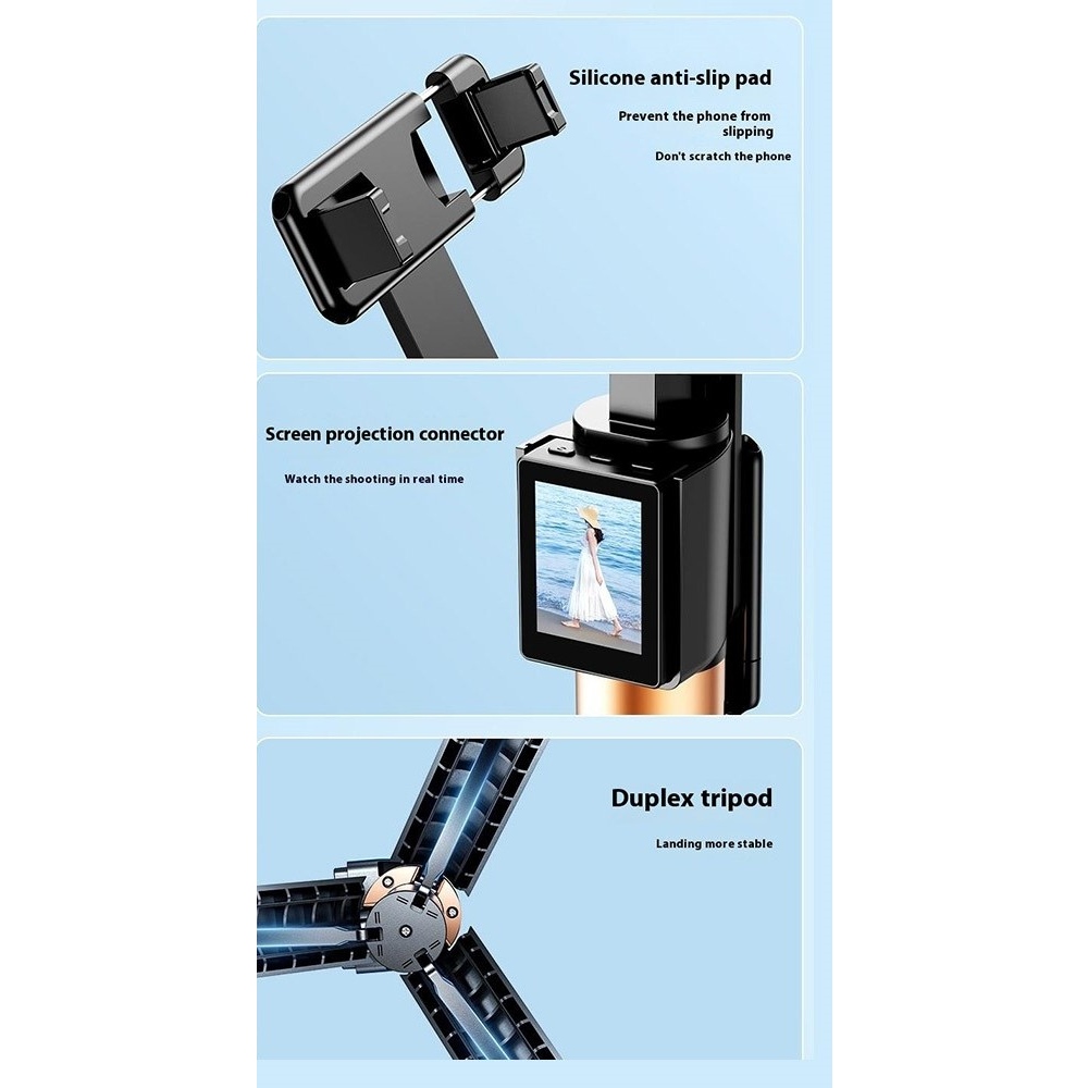 CL07 selfie tyč so statívom a displejom 1,7 m