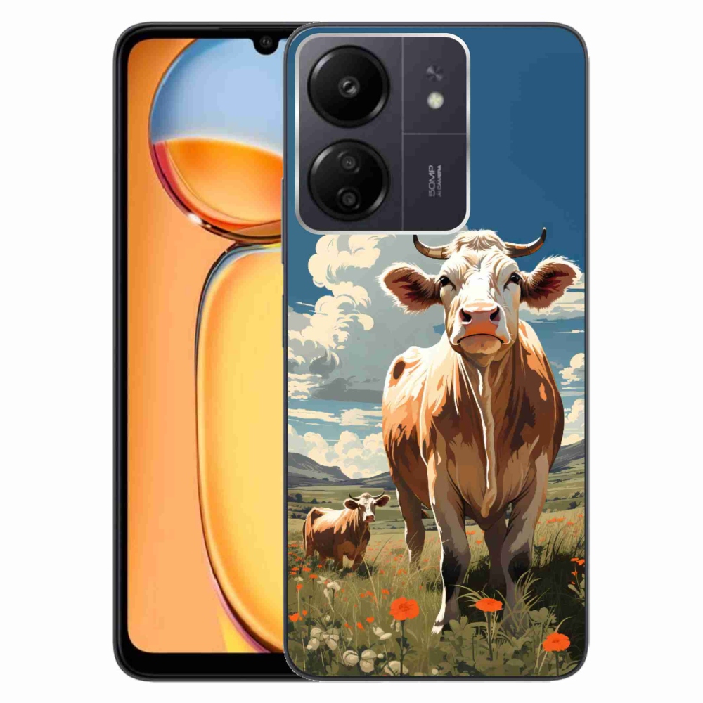 Gélový kryt mmCase na Xiaomi Poco C65/Redmi 13C - kravy na lúke