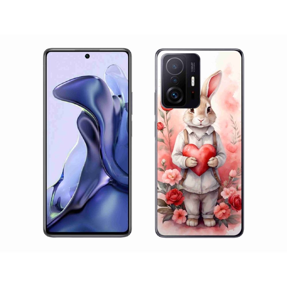 Gélový kryt mmCase na Xiaomi 11T Pro - zajac so srdiečkom