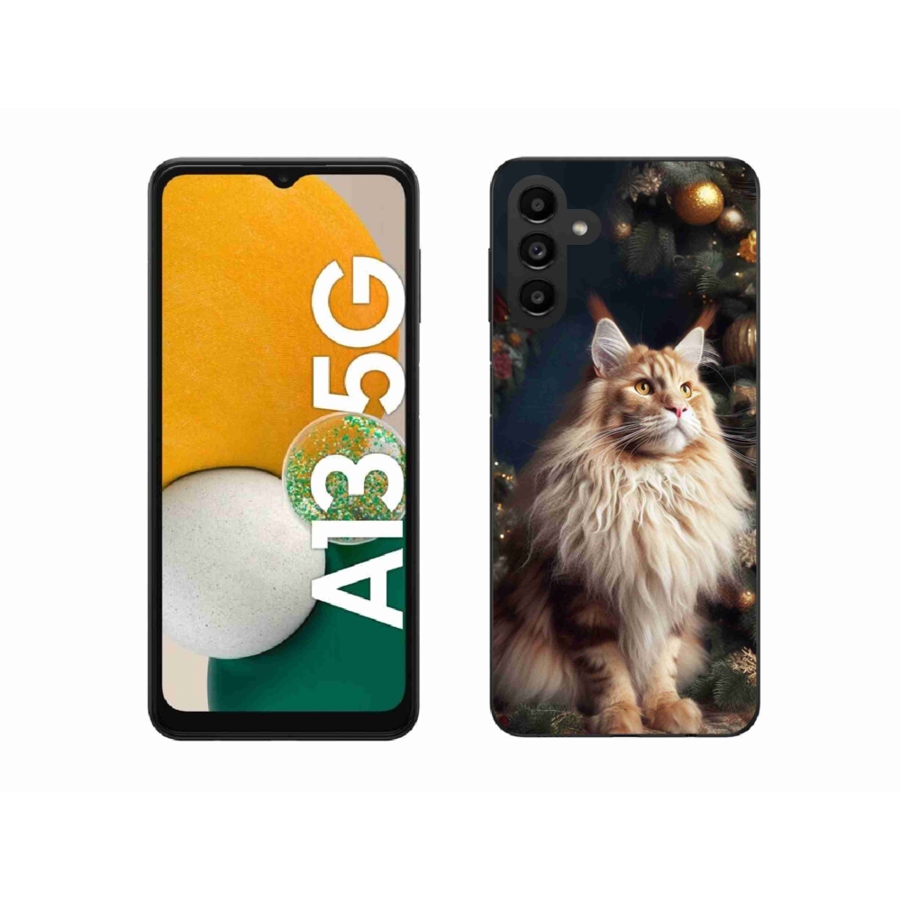 Gélový kryt mmCase na Samsung Galaxy A13 5G - mačka pri stromčeku