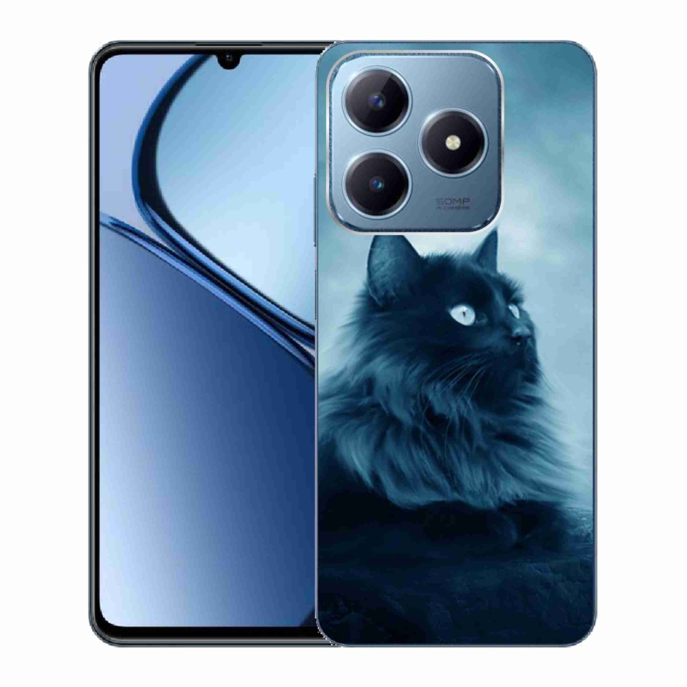 Gélový obal mmCase na Realme C63 - čierna mačka 1