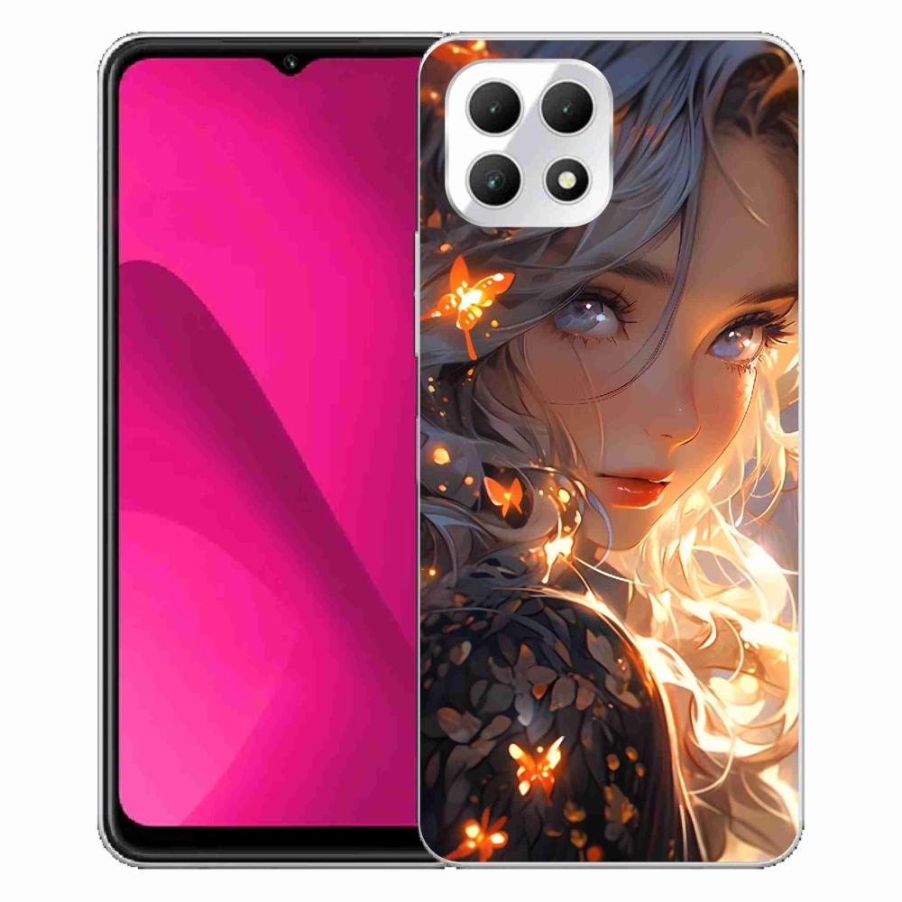Gélový kryt mmCase na T-Mobile T Phone 2 - dievča a motýle