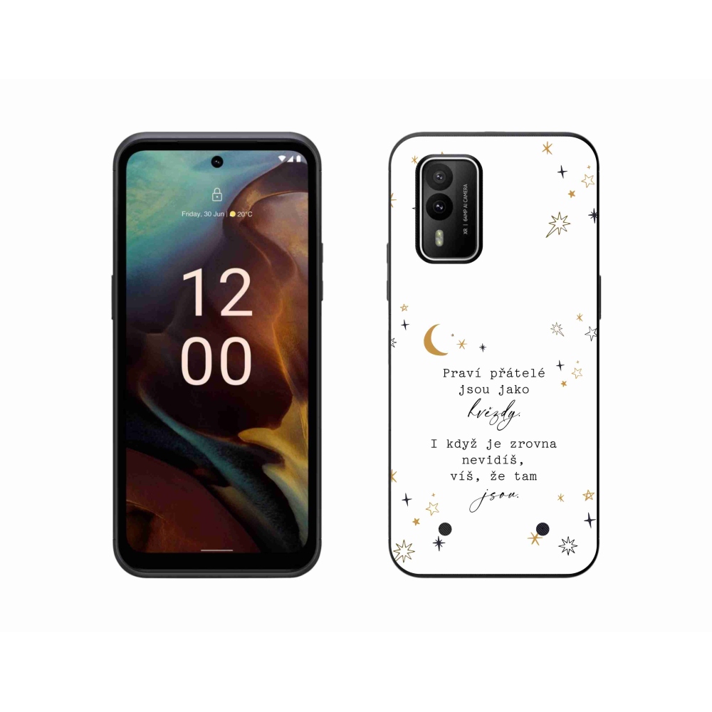 Gélový kryt mmCase na Nokia XR21 - citát 6 biele pozadie