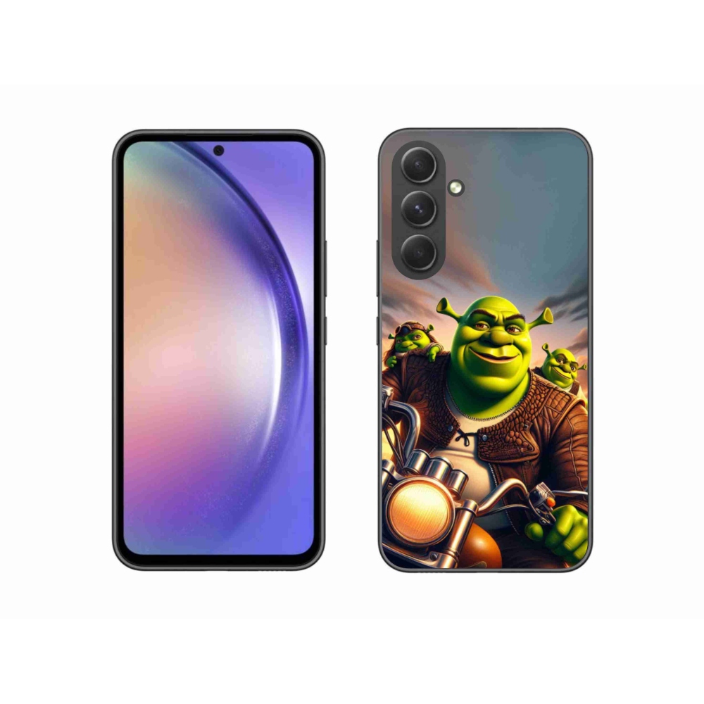 Gélový kryt mmCase na Samsung Galaxy A54 5G - shrek na motorke