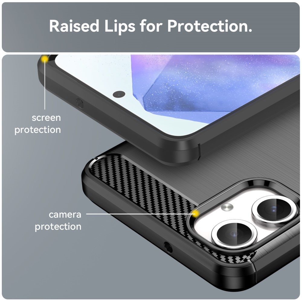 Carbon odolný gélový obal na Samsung Galaxy A06 4G - čierny
