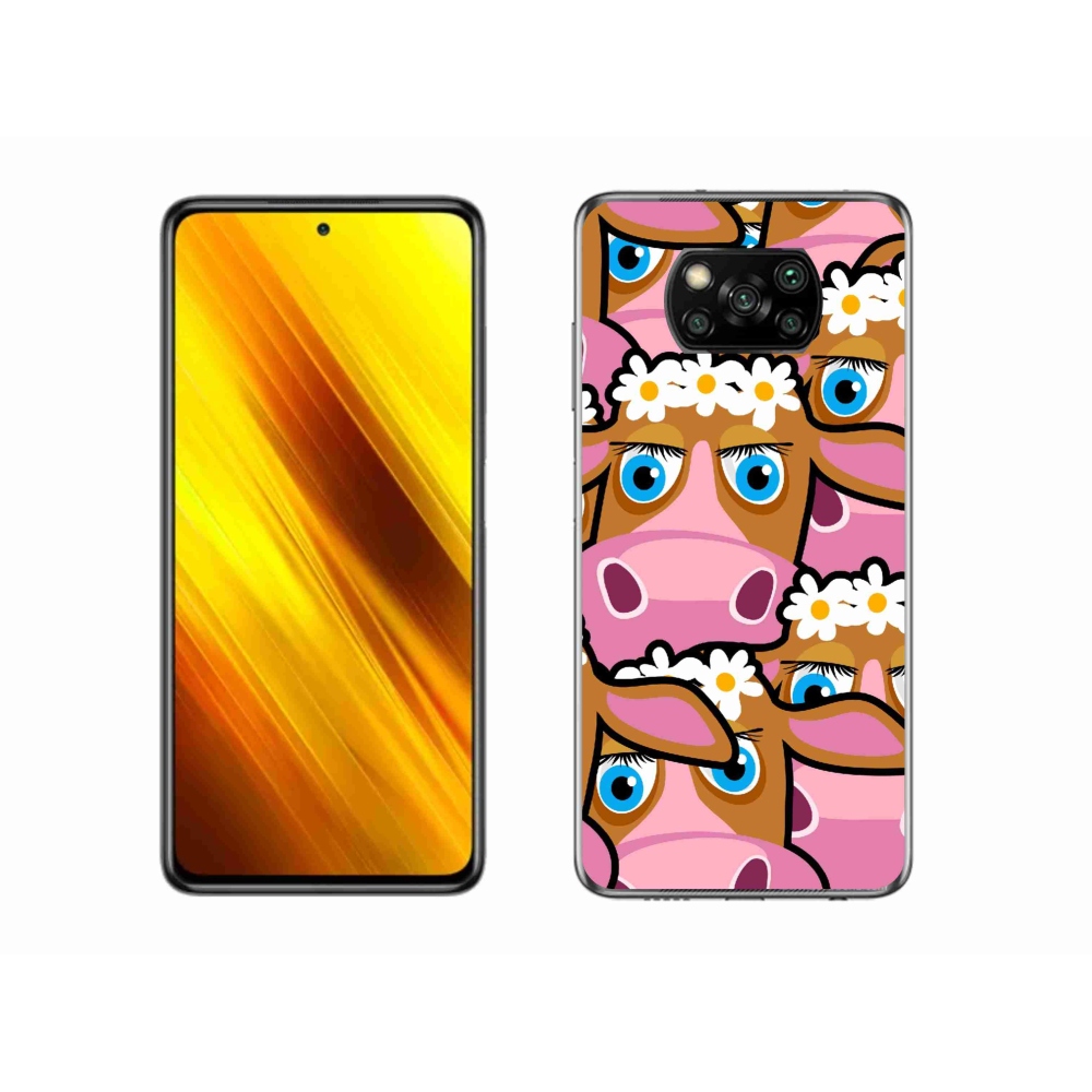 Gélový kryt mmCase na Xiaomi Poco X3 Pro - kreslené kravičky