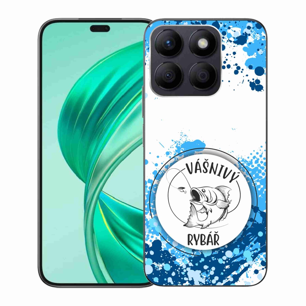 Gélový kryt mmCase na Honor X8b - vášnivý rybár biele pozadie