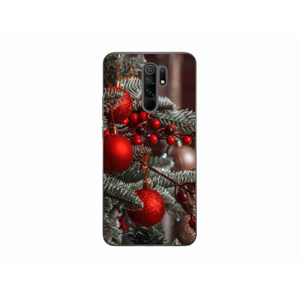 Gelový kryt mmCase na Xiaomi Redmi 9 - vánoční ozdoby 2