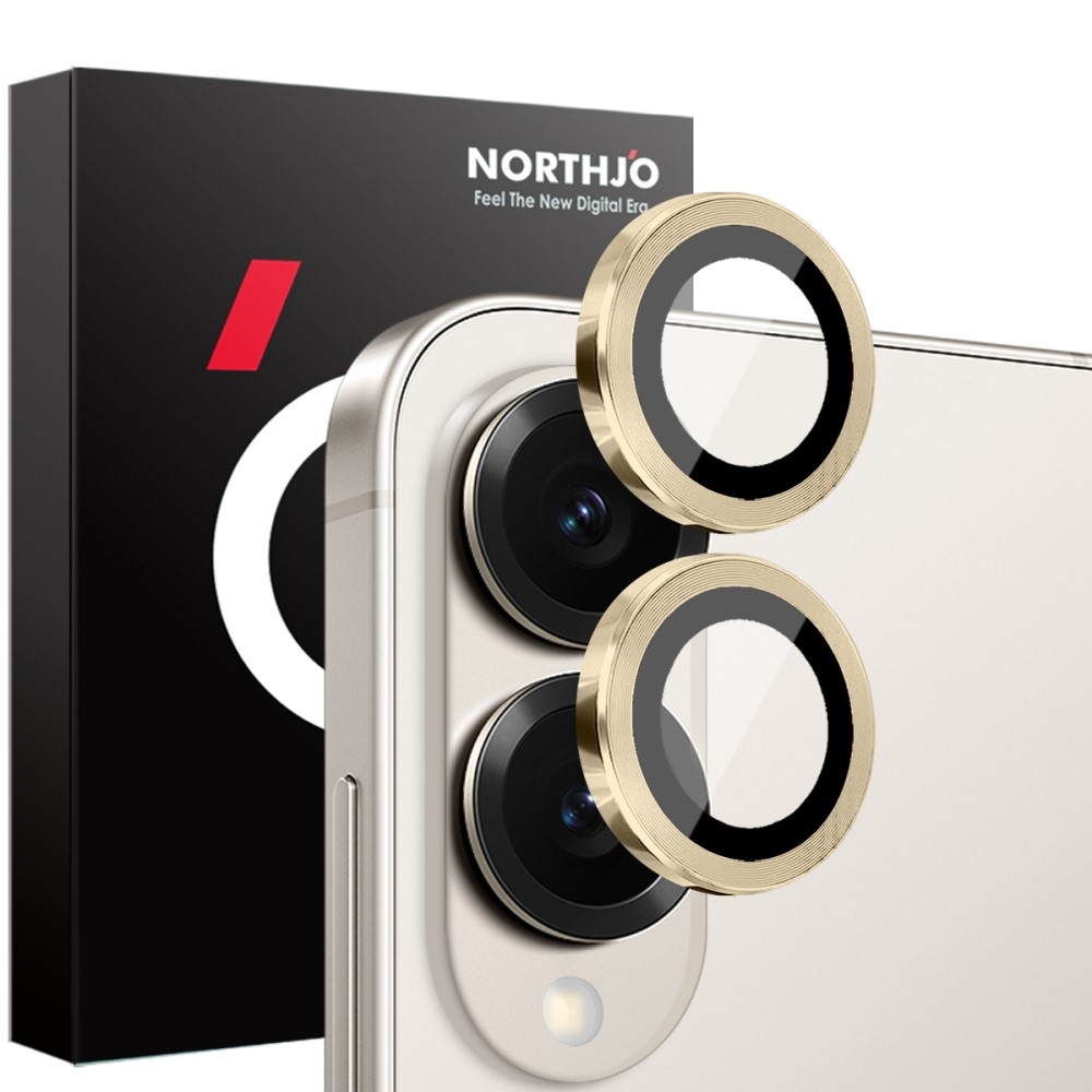 NORTHJO sklo šošovky fotoaparátu na Samsung Galaxy S25 Edge (samostatné sklá) - zlaté