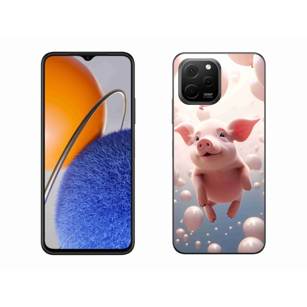 Gélový kryt mmCase na Huawei Nova Y61 - prasiatko s balónikmi