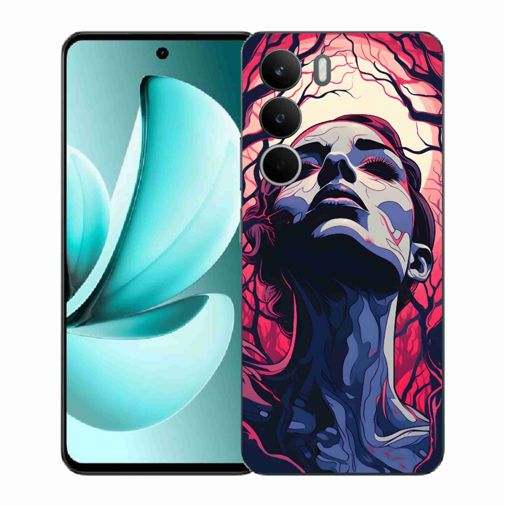 Gélový kryt mmCase na Realme C71 - abstraktná tvár