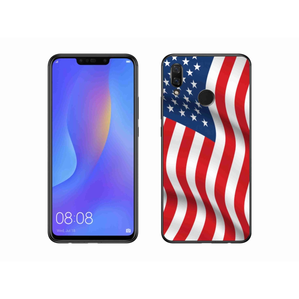 Gélový kryt mmCase na mobil Huawei Nova 3 - USA vlajka