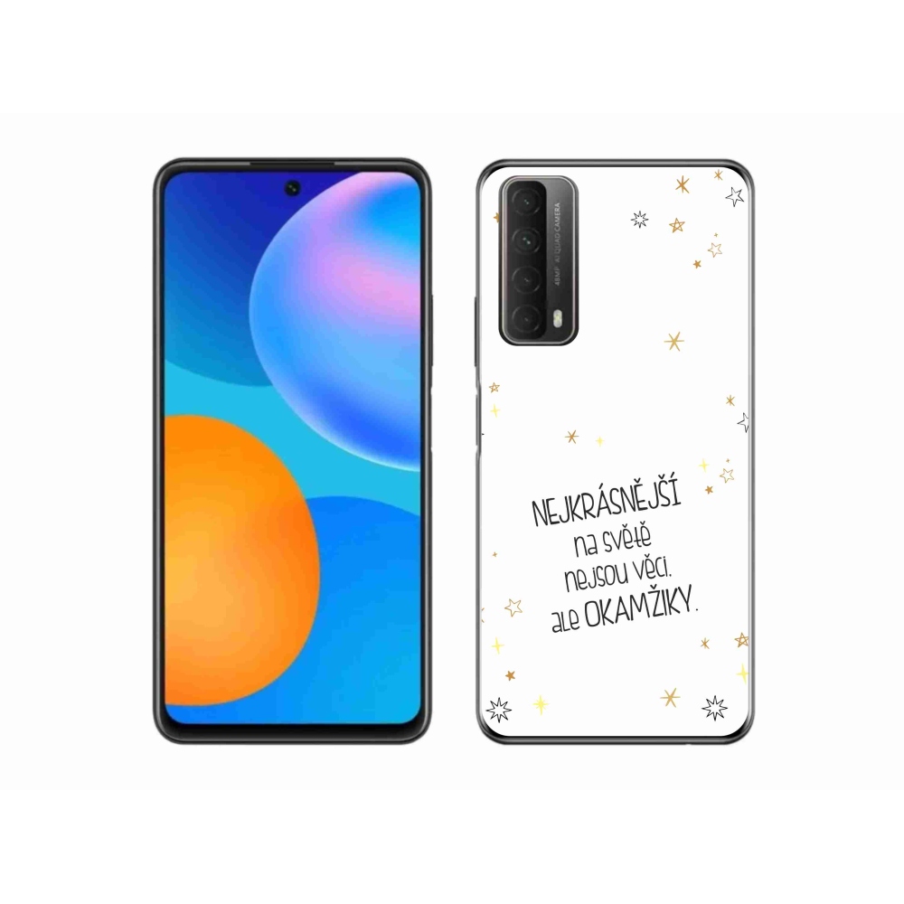 Gélový kryt mmCase na Huawei P Smart (2021) - citát 4 biele pozadie
