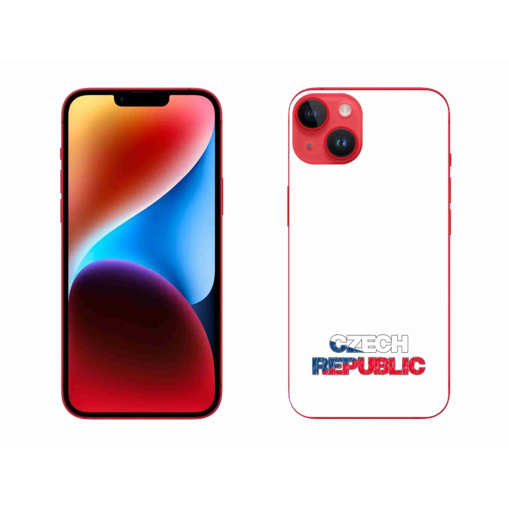 Gélový kryt mmCase na iPhone 14 Plus - Czech Republic biele pozadie