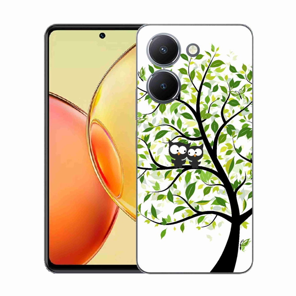 Gélový kryt mmCase na Vivo Y36 - malej sovy na strome