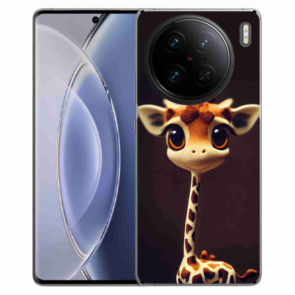 Gélový kryt mmCase na Vivo X90 Pro - malá žirafa