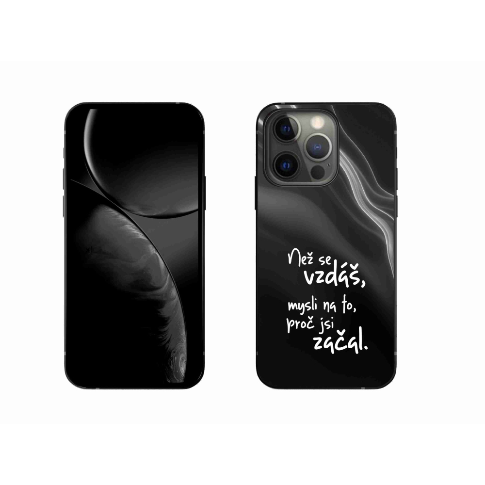 Gélový kryt mmCase na iPhone 13 Pro 6.1 - citát 2 čierne pozadie