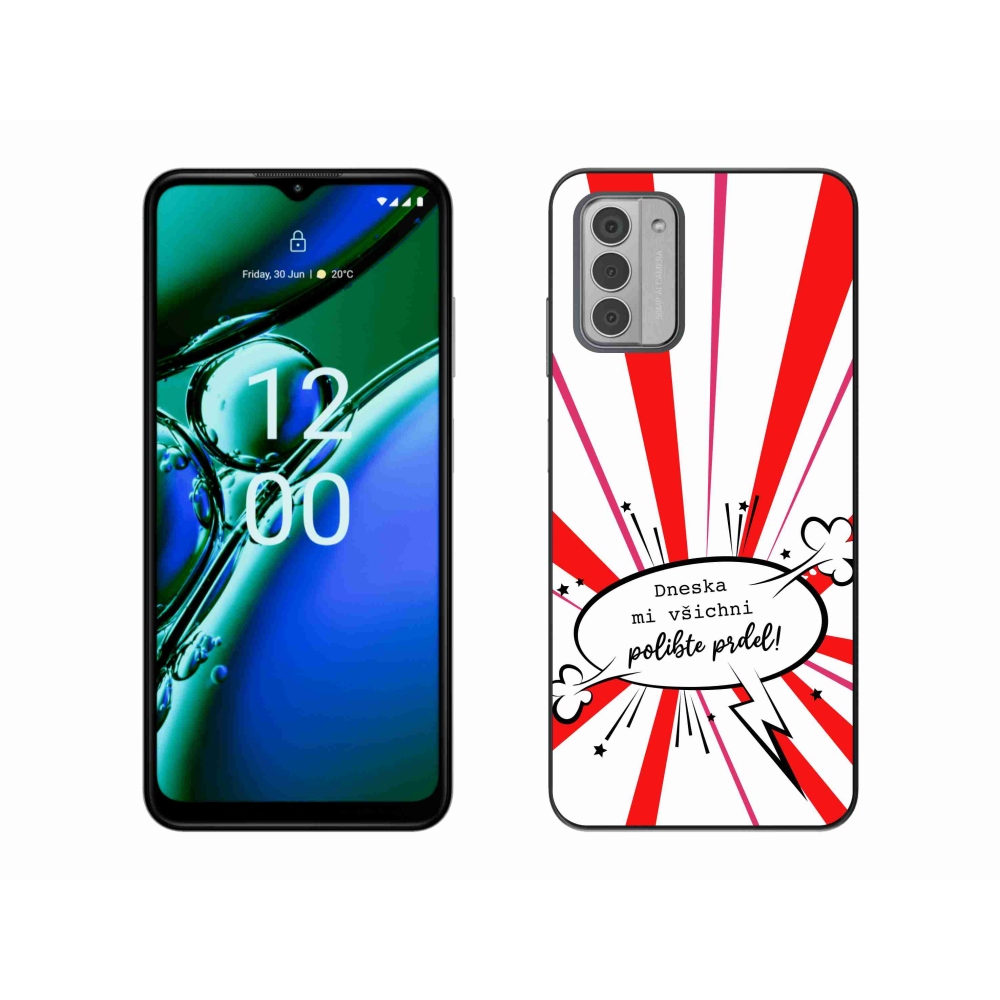Gélový kryt mmCase na Nokia G42 - vtipný text 15 biele pozadie