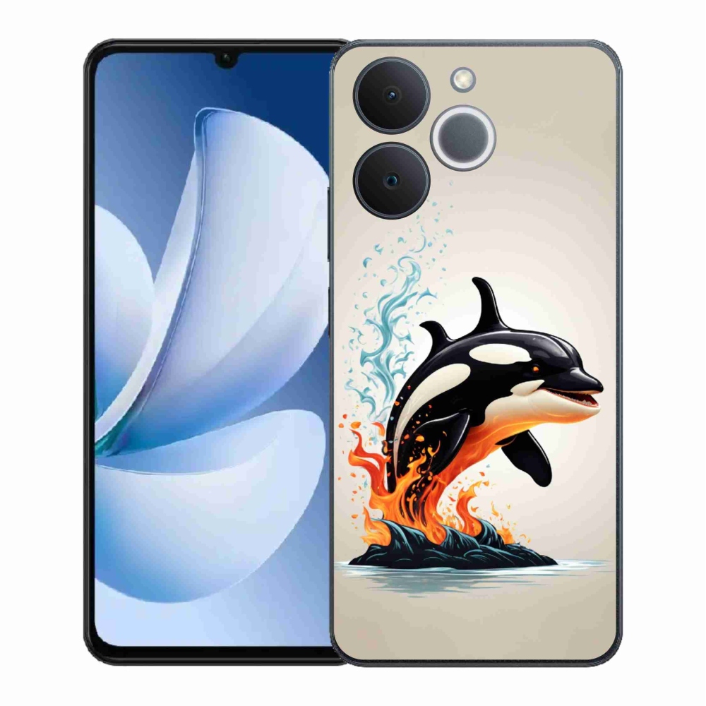 Gélový kryt mmCase na Realme Note 70T - kosatka