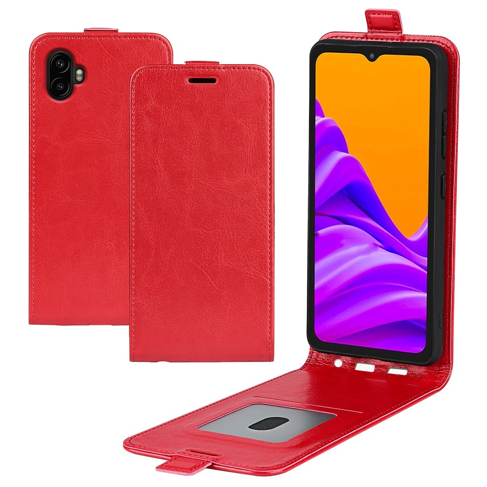 Vertical knižkové púzdro na Samsung Galaxy Xcover 7 Pro - červené