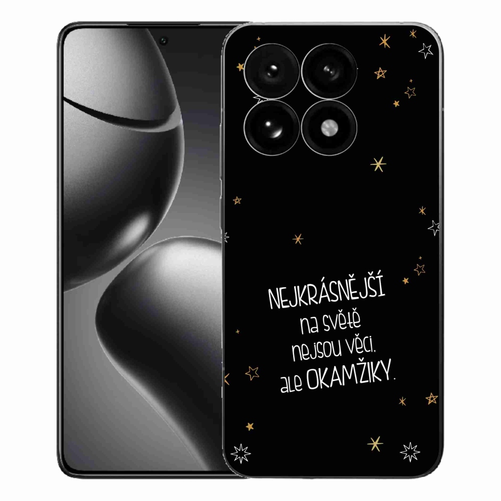 Gélový kryt mmCase na Xiaomi 15T - citát 4 čierne pozadie