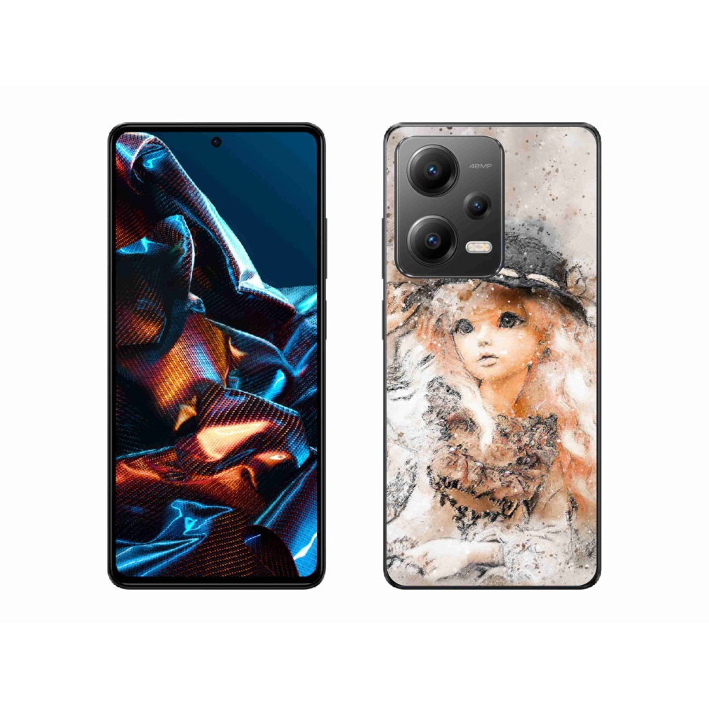 Gélový kryt mmCase na mobil Xiaomi Redmi Note 12 Pro 5G - dievčatko s klobúkom