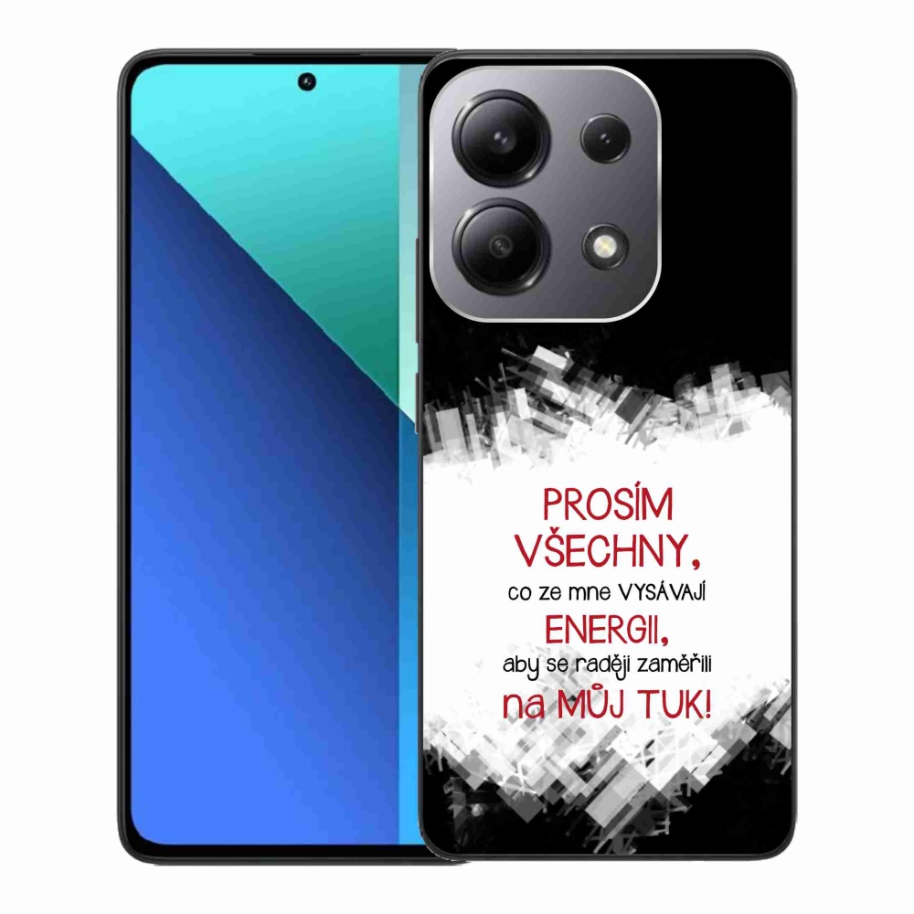 Gélový kryt mmCase na Xiaomi Redmi Note 13 - vtipný text 1 červený