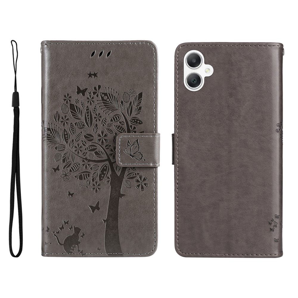 Trees knižkové púzdro na Samsung Galaxy A06 4G - šedé
