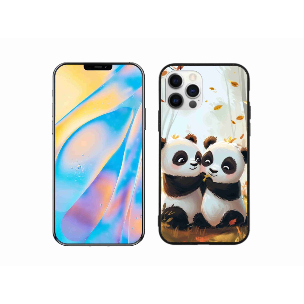 Gélový kryt mmCase na iPhone 12 - pandy