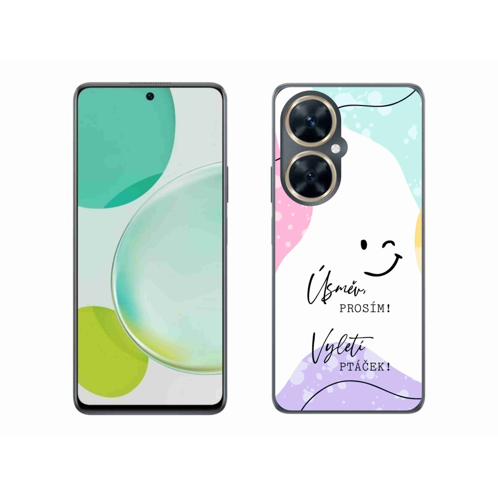 Gélový kryt mmCase na Huawei Nova 11i - vtipný text 4 biele pozadie