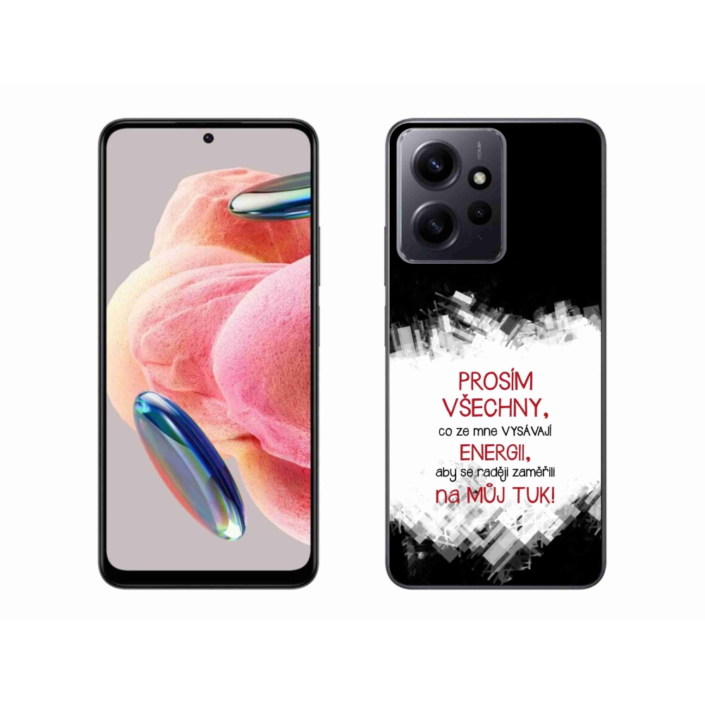 Gélový kryt mmCase na Xiaomi Redmi Note 12 4G - vtipný text 1 červený