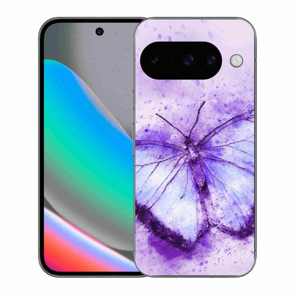 Gélový kryt mmCase na Google Pixel 10 - fialový motýľ