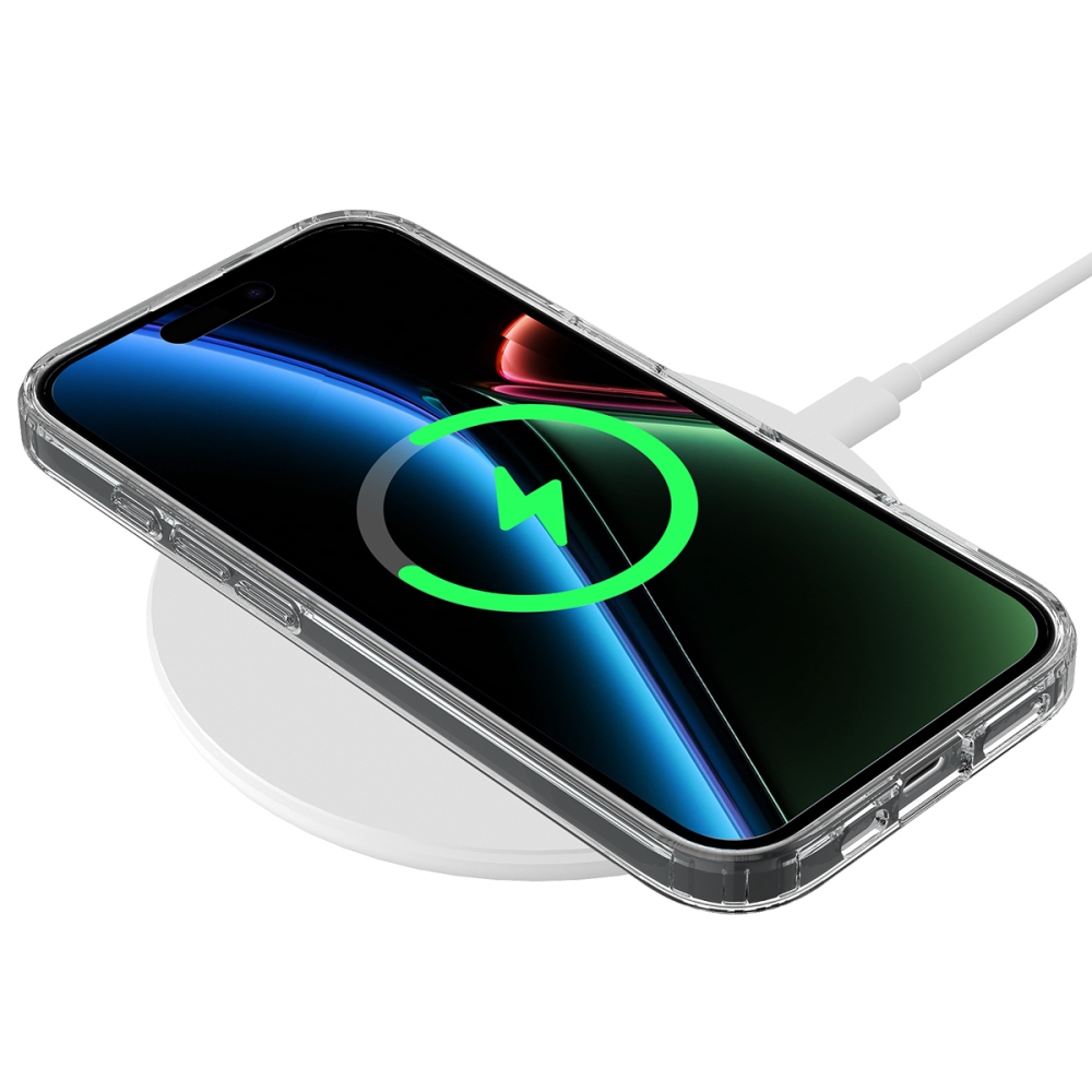 Acryle gélový obal s pevným chrbtom a MagSafe na iPhone 17 - priehľadný