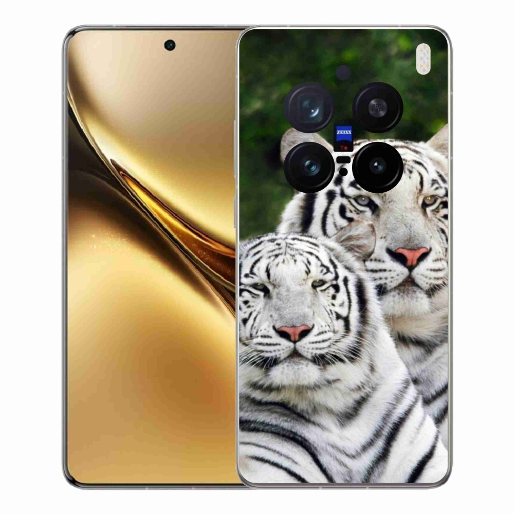 Gélový kryt mmCase na Vivo X200 Pro 5G - bieli tigre