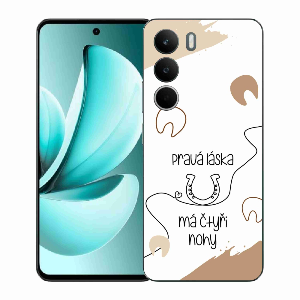 Gélový kryt mmCase na Realme C71 - konský motív biele pozadie