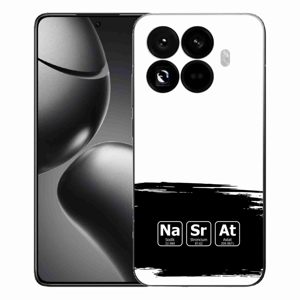 Gélový kryt mmCase na Xiaomi 15T Pro - chemické prvky čiernobiele pozadie