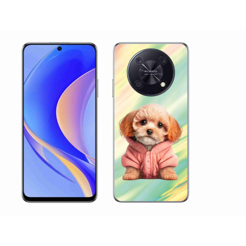 Gelový kryt mmCase na Huawei Nova Y90 - štěně ve svetru