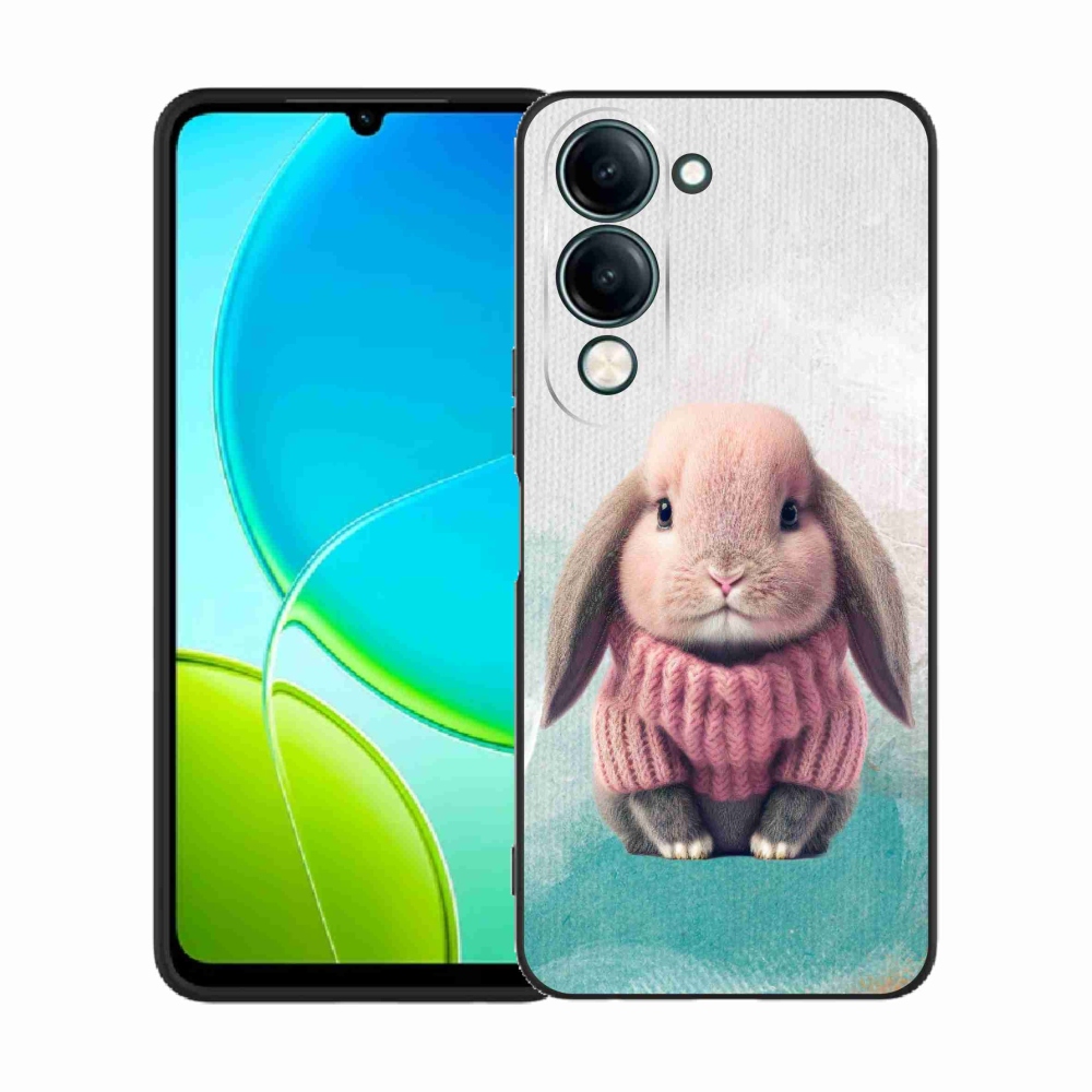 Gélový kryt mmCase na Vivo Y29s 5G - zajačik vo svetri