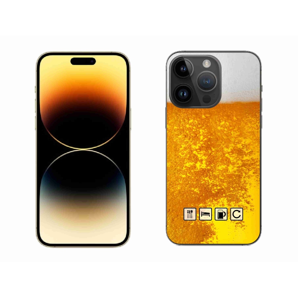 Gélový kryt mmCase na iPhone 14 Pro Max 6.7 - pivný motív 3