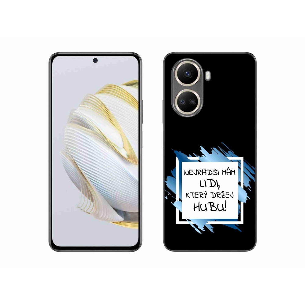 Gélový kryt mmCase na Huawei Nova 10 SE - vtipný text 7 bieločierne pozadie