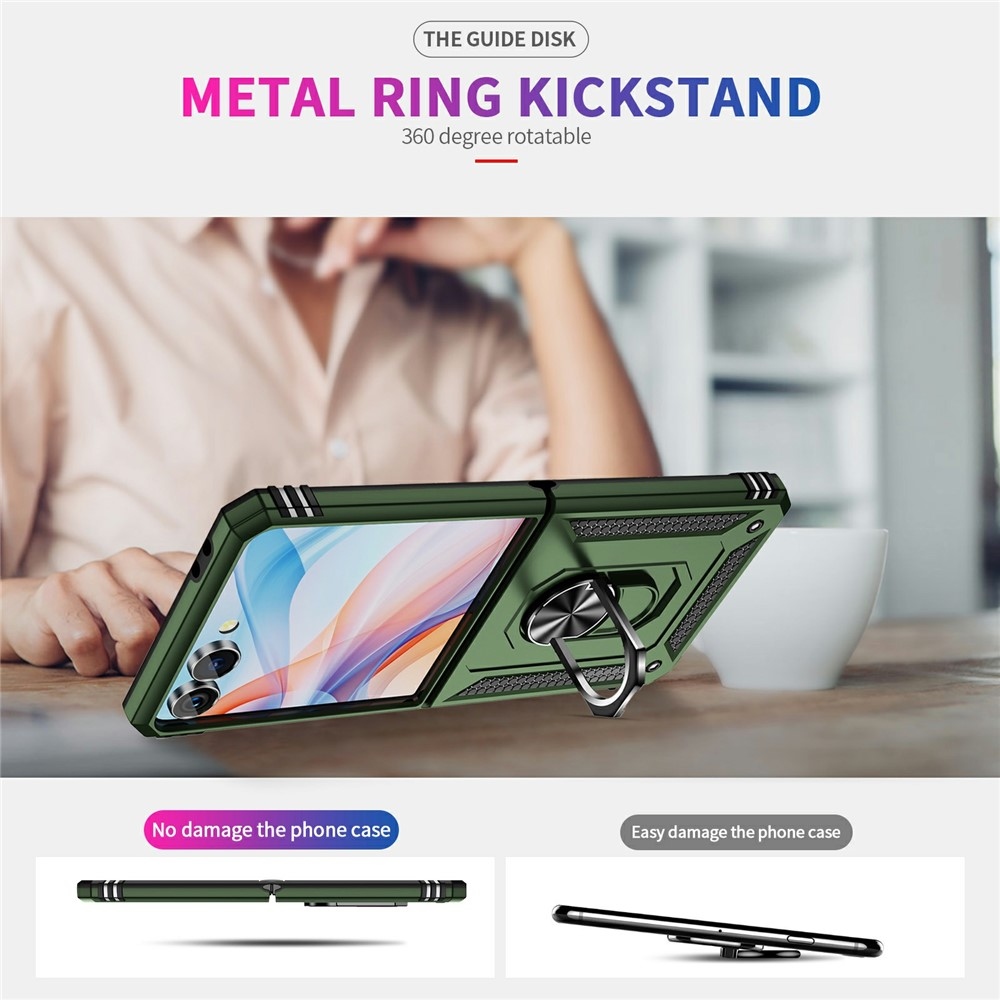 Ring odolný kryt na Samsung Galaxy Flip7 5G - zelený