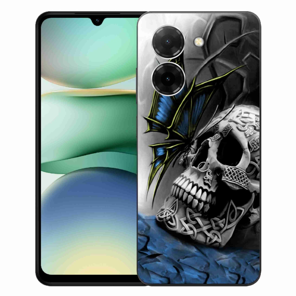 Gélový kryt mmCase na Xiaomi Redmi A5 (171.7x77.8x8.3mm) - motýľ a lebka