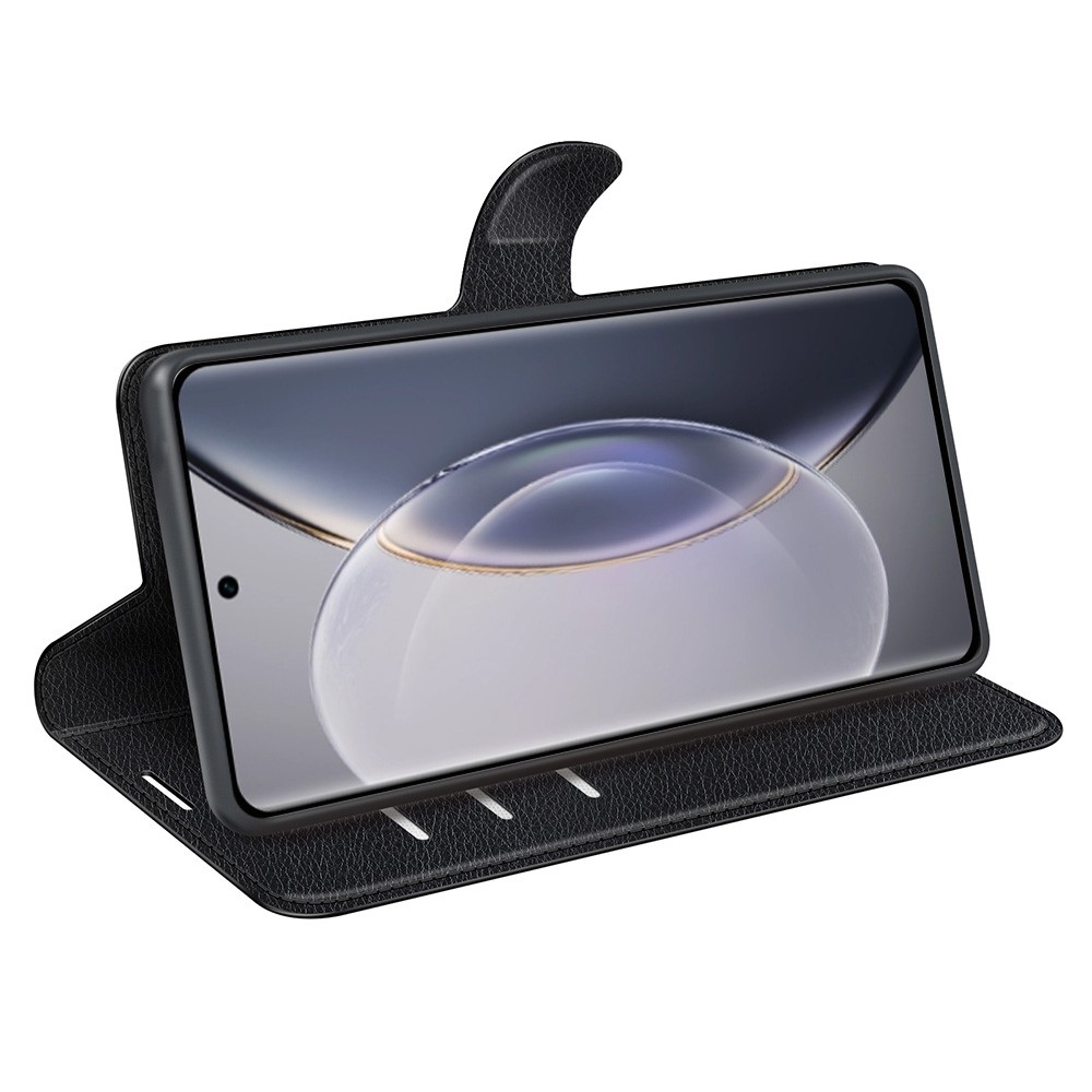 Litchi knižkové púzdro na Vivo X90 Pro - čierne