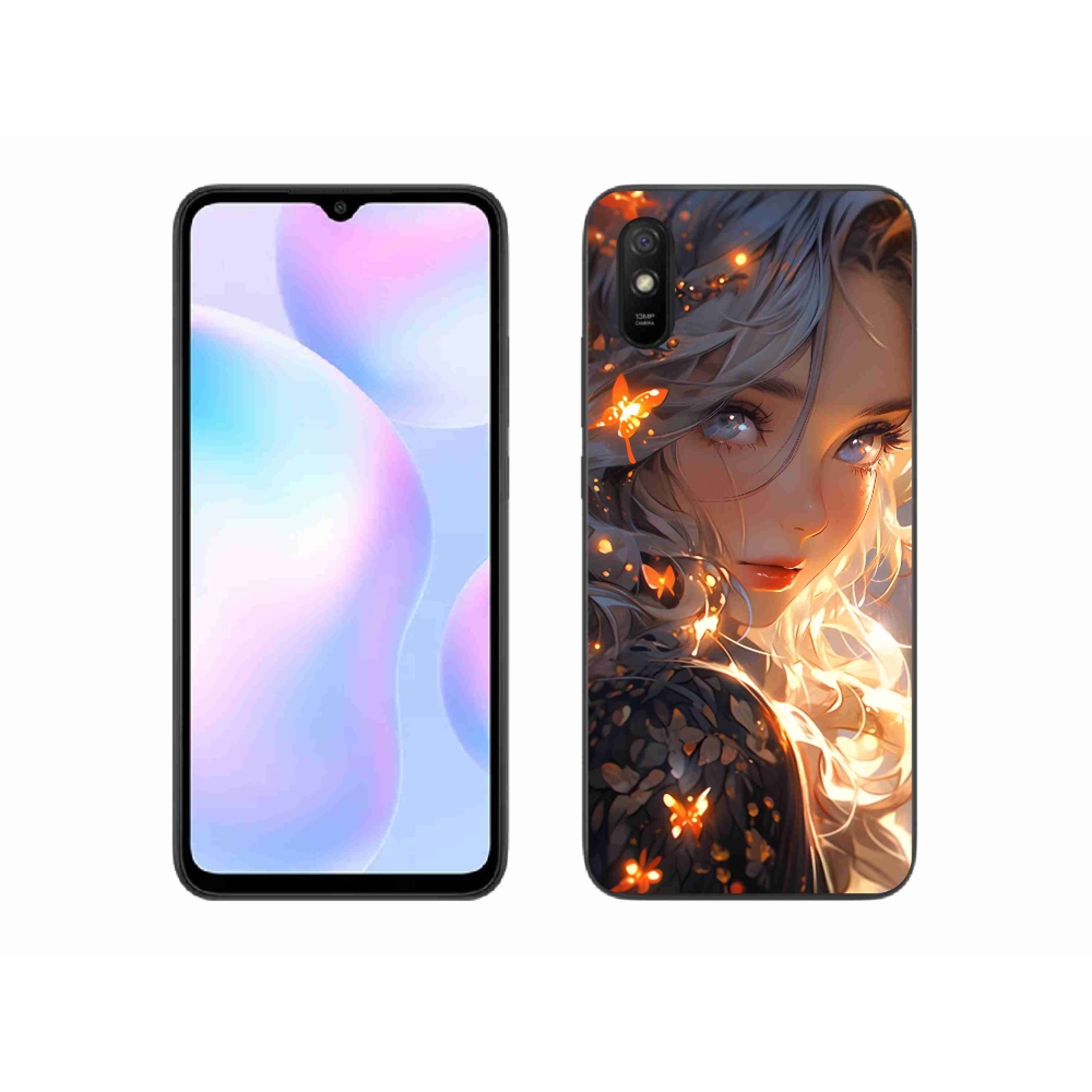 Gélový kryt mmCase na Xiaomi Redmi 9AT - dievča a motýle