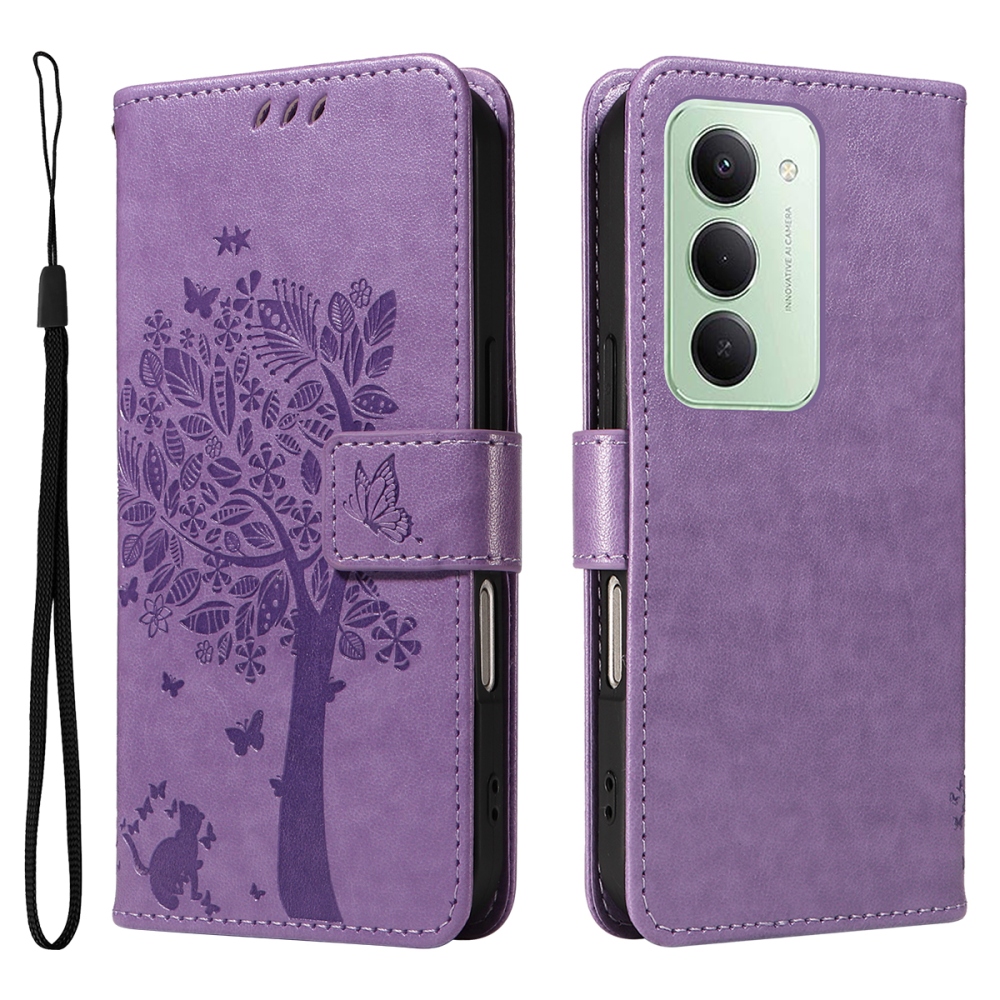 Trees knižkové púzdro na Xiaomi Redmi 15 4G (171mm) - svetlofialové